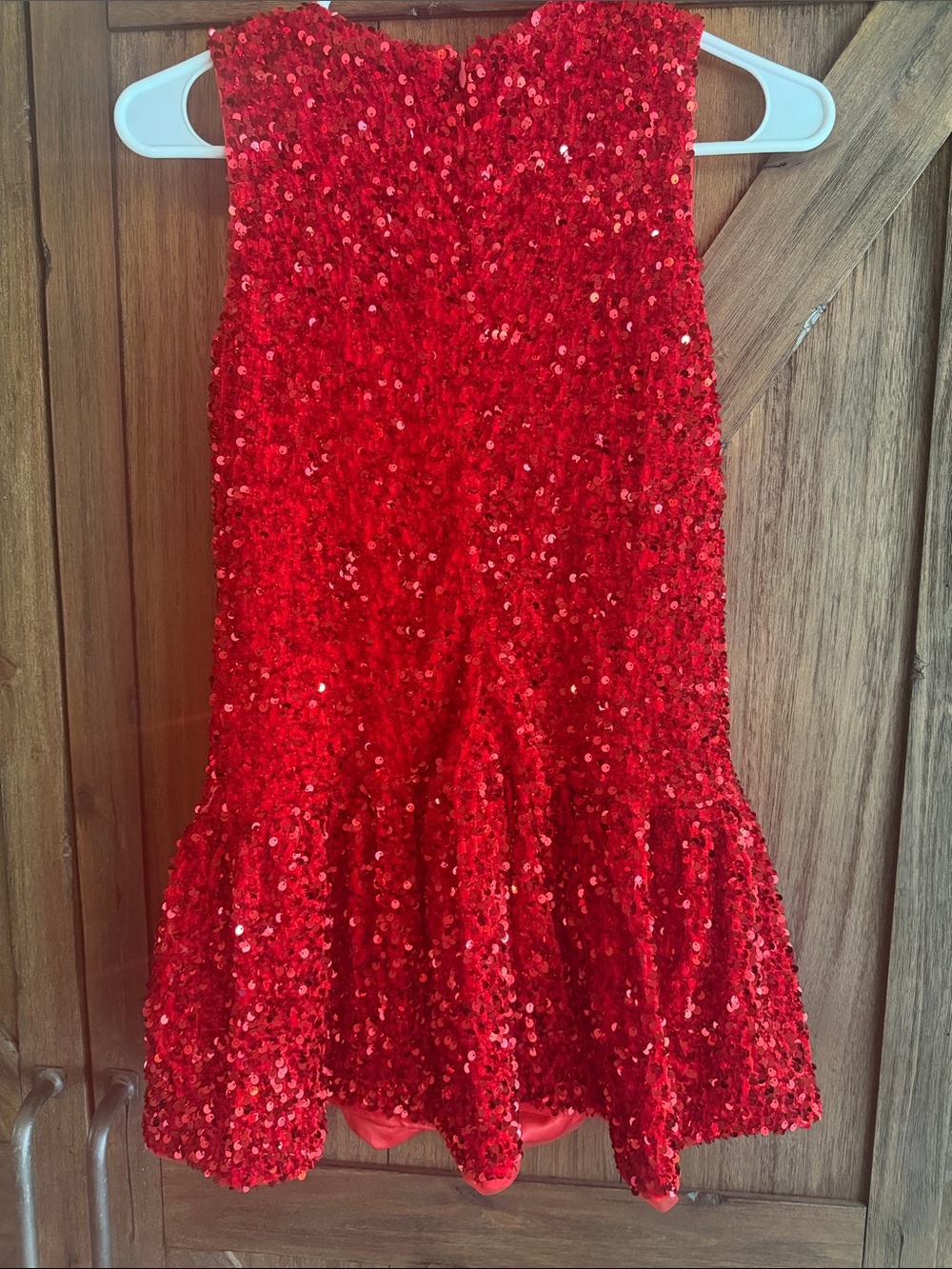 Lola and the Boys Girls Red Sequin Party Dress with Bow Accents - Picture 5 of 5